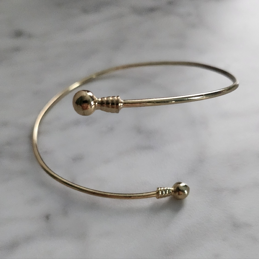 Delicate Open Arm Cuff Bracelet in Gold